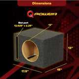Subwoofer Box, QBASS, 12-Inch Single